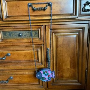 Beaded fish coin purse